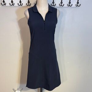 Sleeveless Navy Zip-Up Golf Dress by Puma size xs